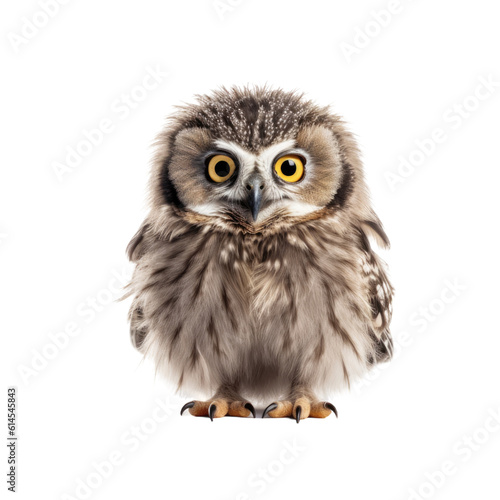 owl isolated on a transparent background, generative ai