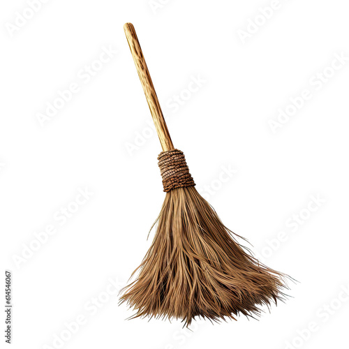 witch broom isolated on a transparent background, generative ai © Perfect PNG