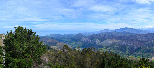 Travelling by car to mountain view points in Asturias, North of Spain, Picos de Europa mountain range