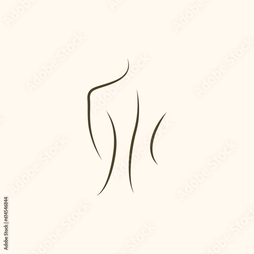 Women Line Art Back Logo Icon Medical Logo Design Icon Hand DRawn Icon Health Logo