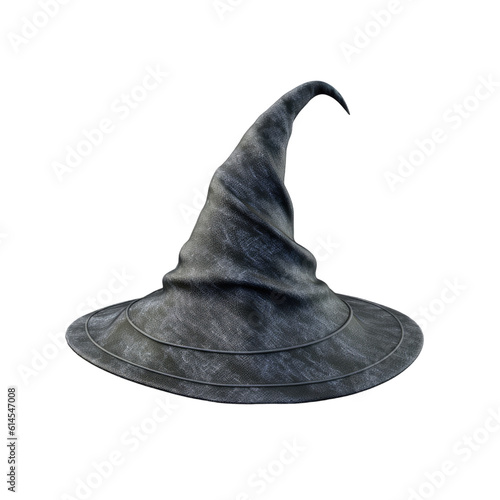 witch hat isolated on a transparent background, generative ai