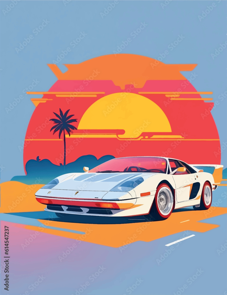 Car vector illustration  ai generated