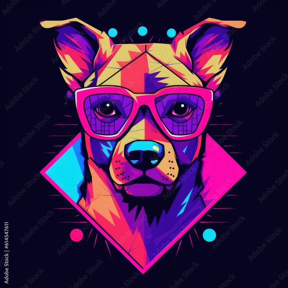 Fototapeta premium Roseate Canine Dream - Generative AI