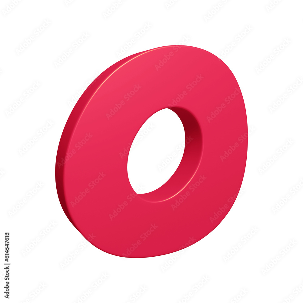 Pink number 0 in 3d rendering for math, business and education concept Pink number 0 in 3d rendering for math, business and education concept