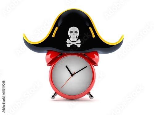 Alarm clock with pirate hat