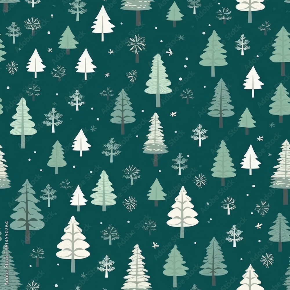 Festive Fir Patterns - Generative AI