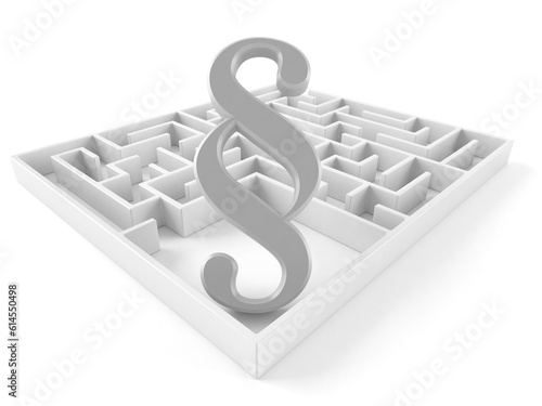 Obraz na płótnie Paragraph symbol inside maze