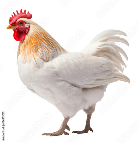 Hen isolated on the transparent background PNG. AI generative.