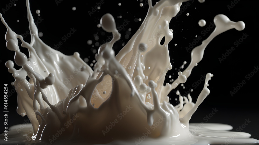 close up milk splash