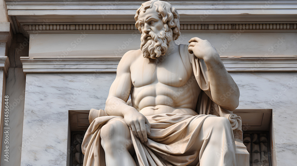 Obraz premium Socrates statue in Athens in front of the National Academy
