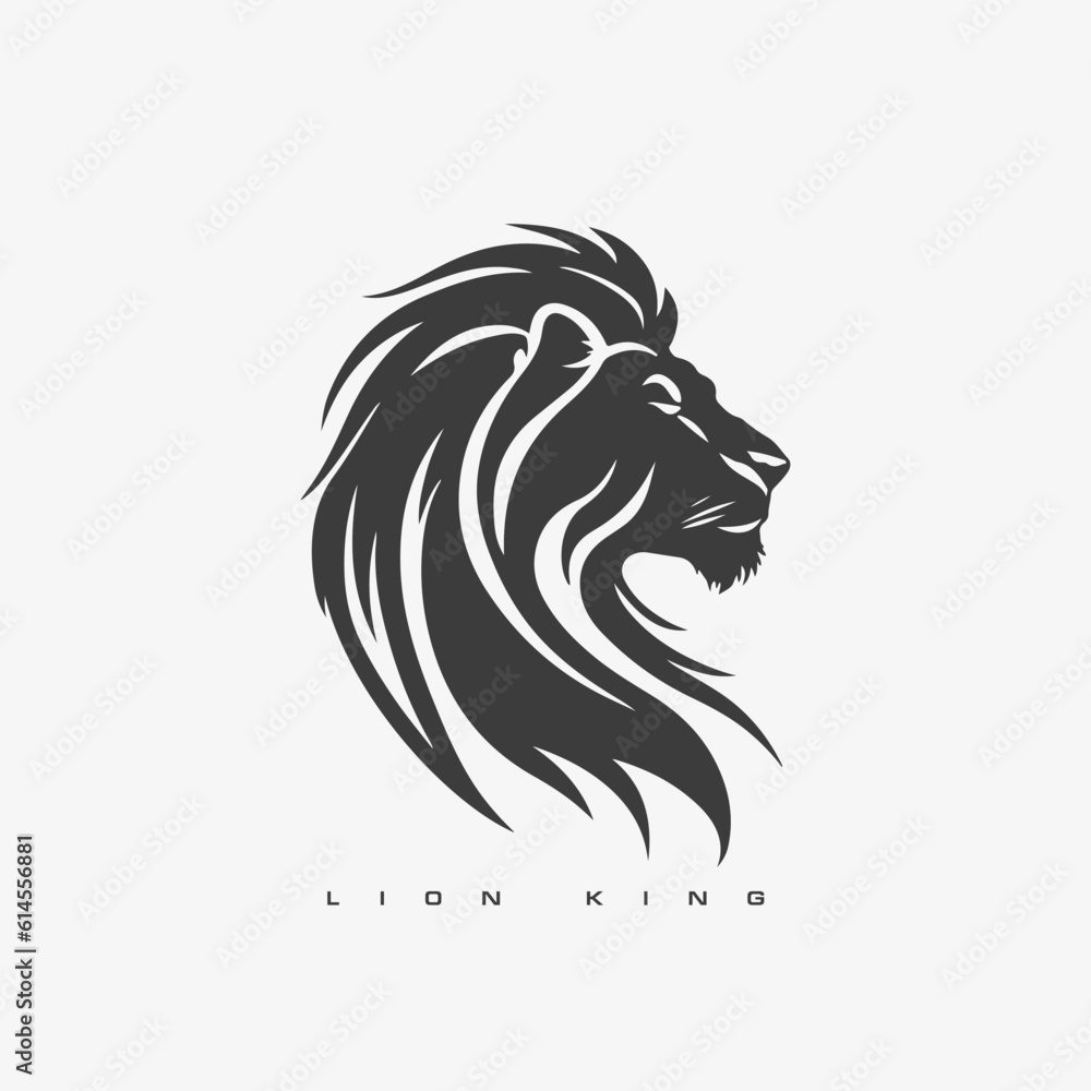 Lion King vector logo template. Wild animal lion. Lion King vector logo template. Wild animal lion.