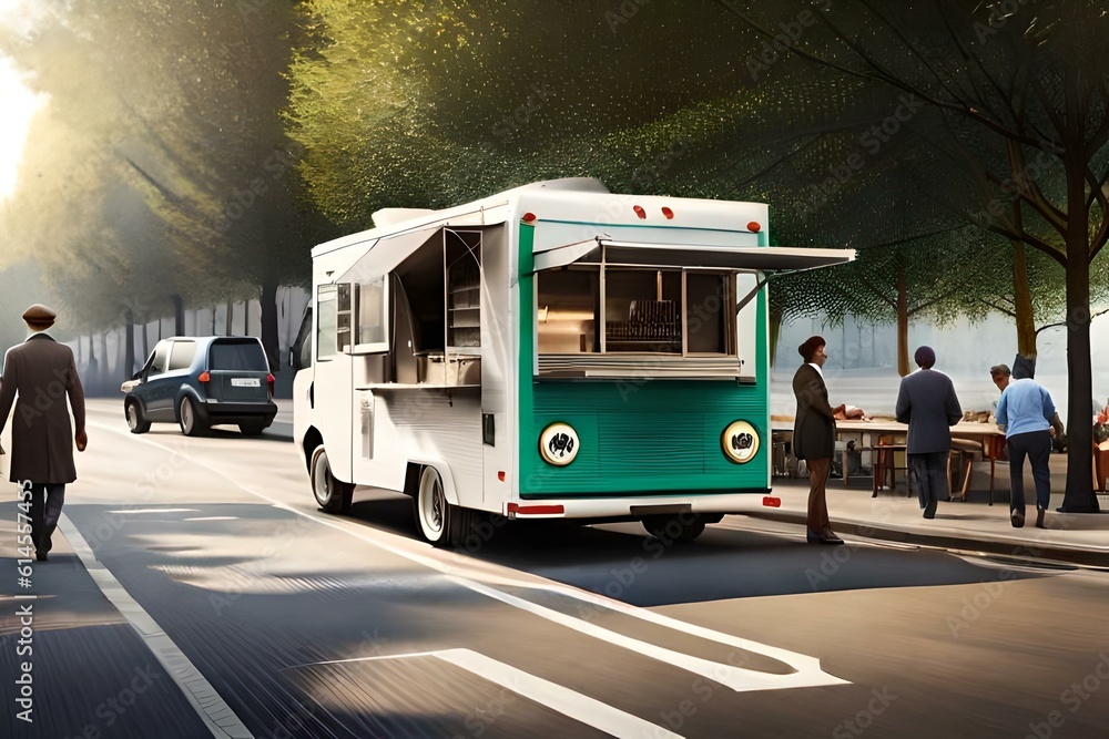 bus on the street Generative AI