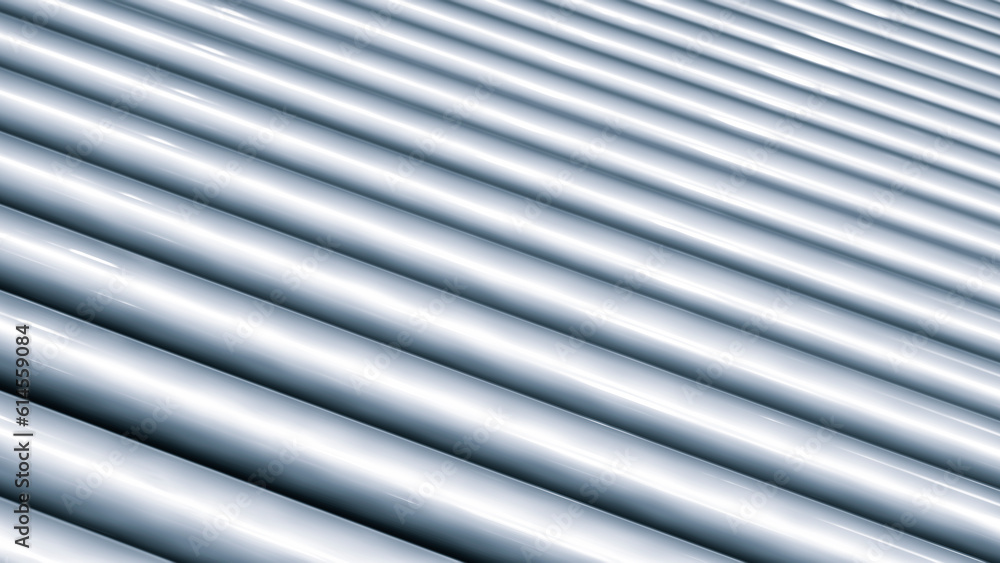 Fototapeta premium Crossing of the roller conveyor, Production line conveyor roller transportation objects