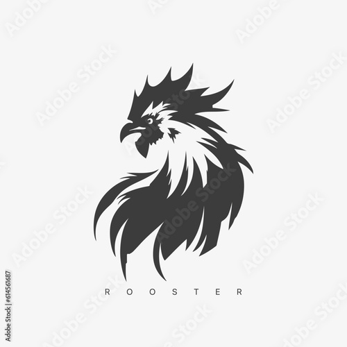Vector modern Rooster logo template.