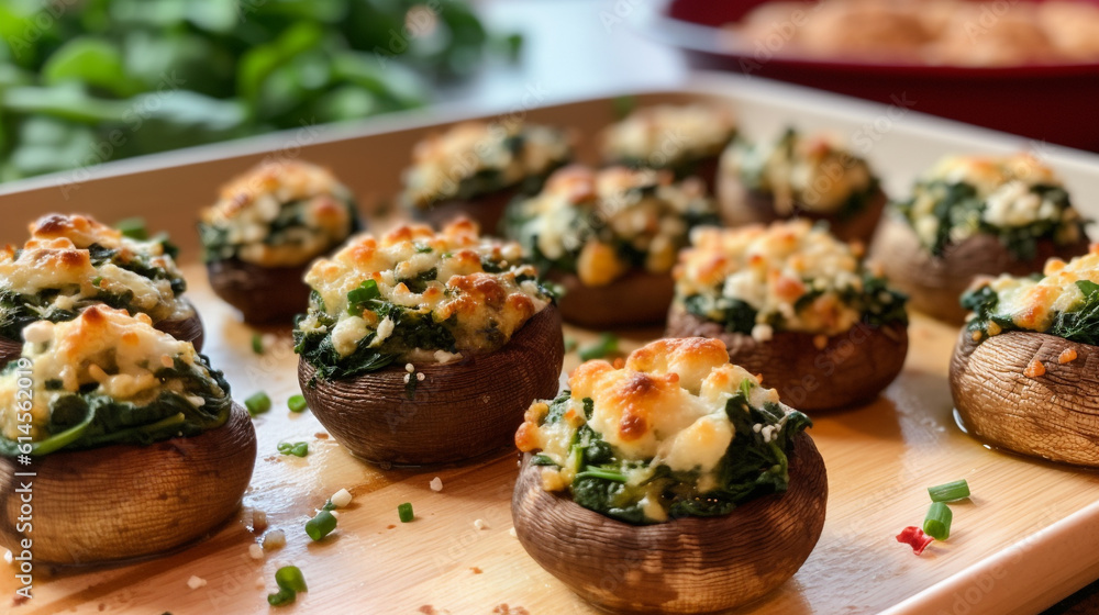 Cheesy spinach and feta stuffed potatoes Cheesy spinach and feta stuffed potatoes