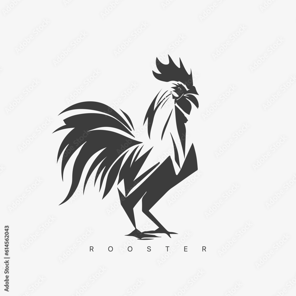 Fototapeta premium Vector modern Rooster logo template.