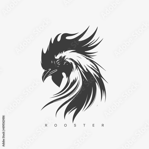 Vector modern Rooster logo template.