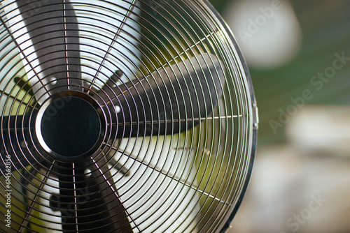 Closeup on electric fan