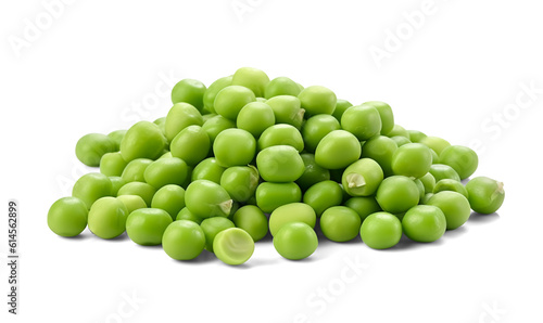 Green peas isolated on transparent or white background, png