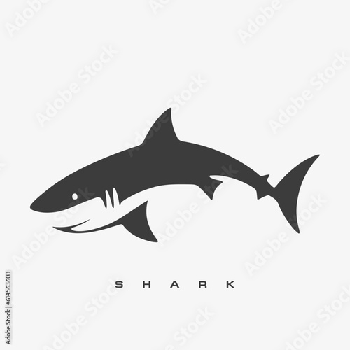 Modern vector shark logo template.