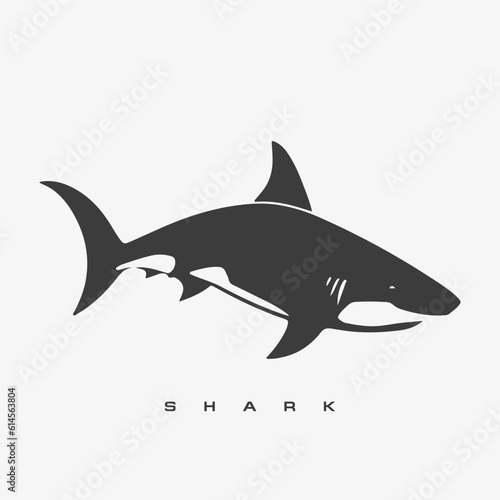 Modern vector shark logo template.