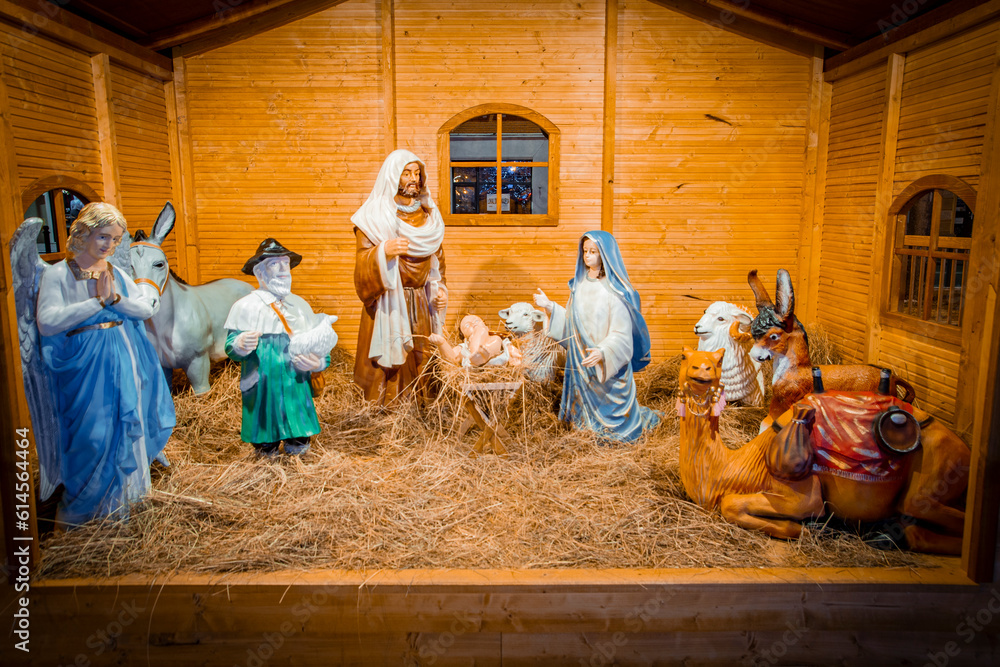 Obraz na płótnie Szopka Bożonarodzeniowa | Christmas Nativity Scene w salonie
