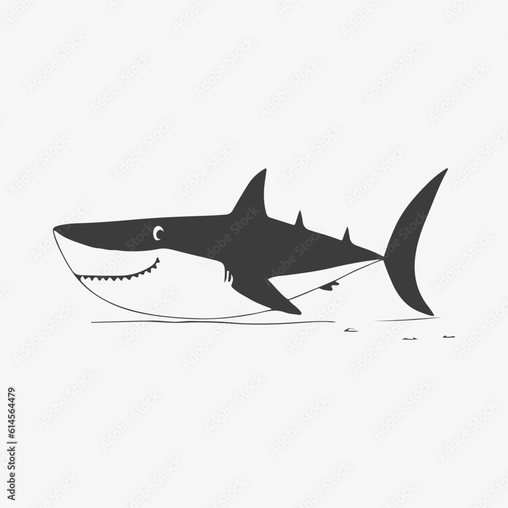 Modern vector shark logo template. Modern vector shark logo template.