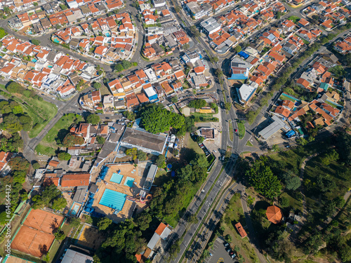 Aerial view of Pedreira do Chapad  o and adjacent neighborhood located in Jardim Chapad  o in the city of Campinas  interior of S  o Paulo. Campinas  2023.