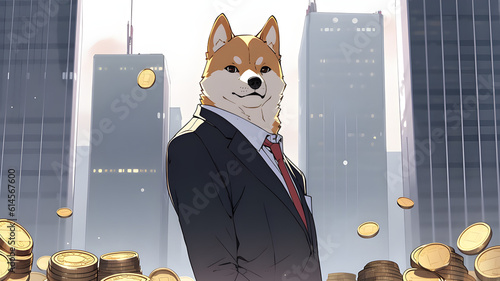 Shiba Inu crypto Dogecoin DOGE SHIB finance AI Generated