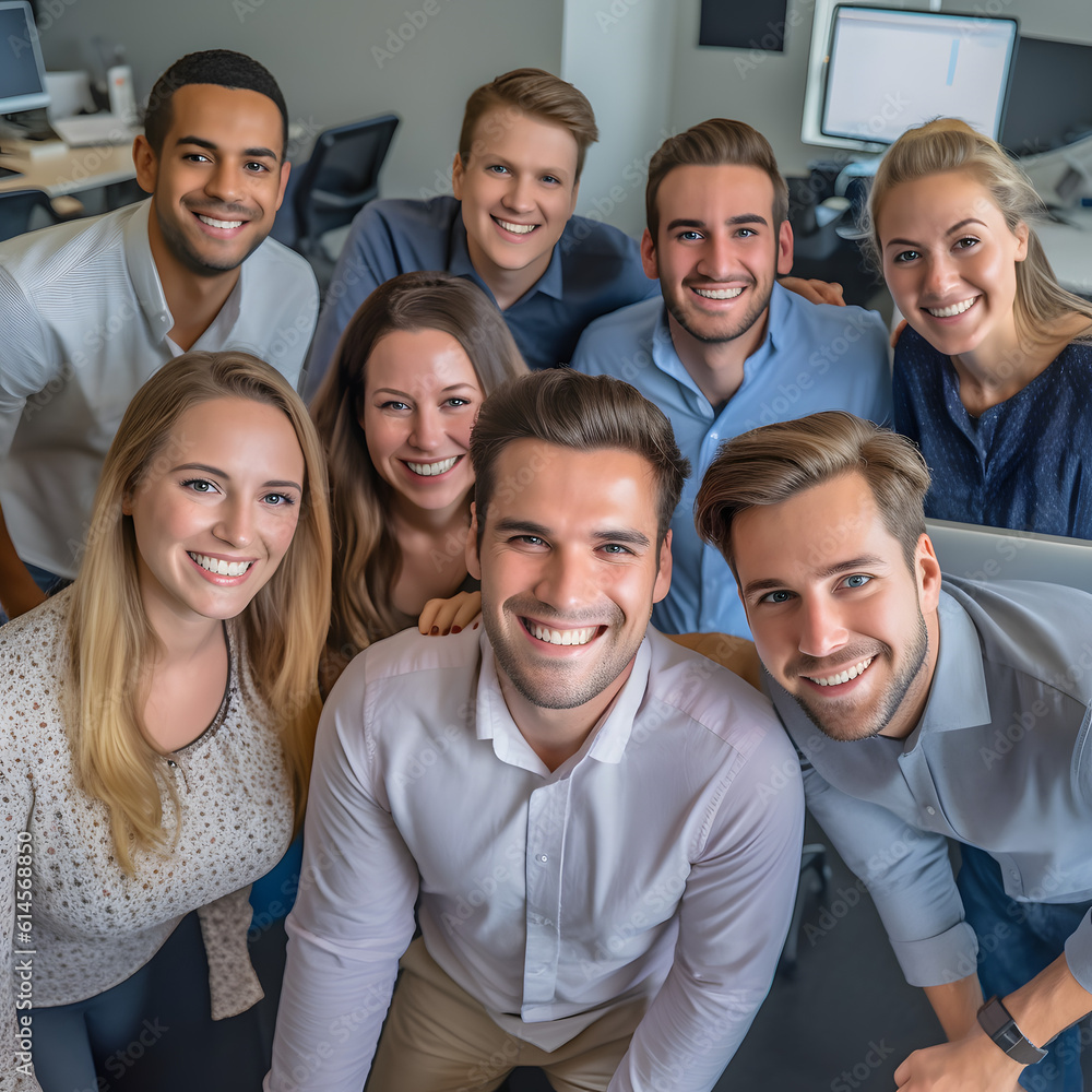 a group of business members smiling a group of business members smiling
