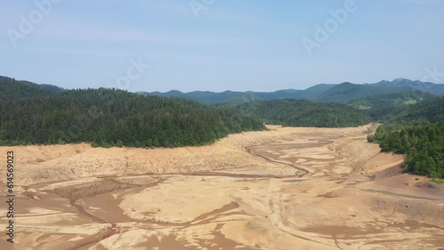 Valley of dry Lokvarsko lake in Gorski kotar, Croatia photo