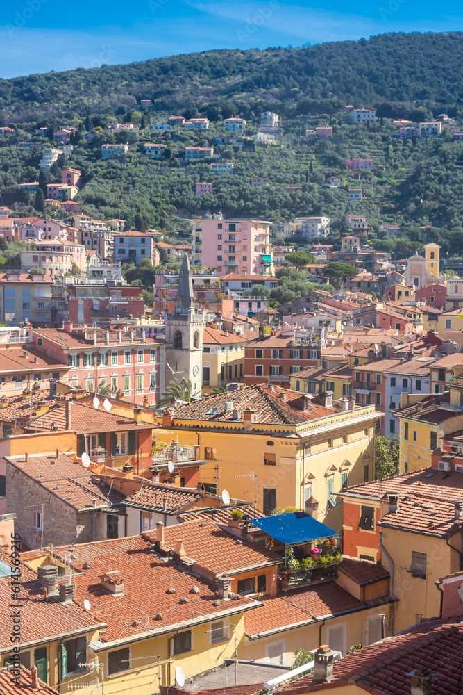 Aerial view of Lerici town,  Italy
