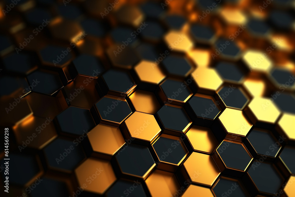 abstract gold background with hexagons abstract gold background with hexagons