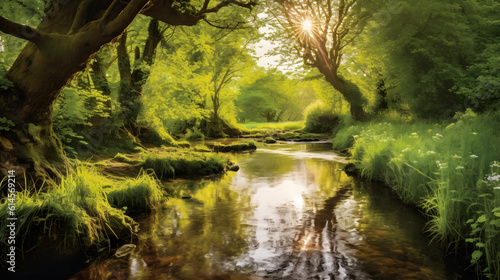 a river with trees around it