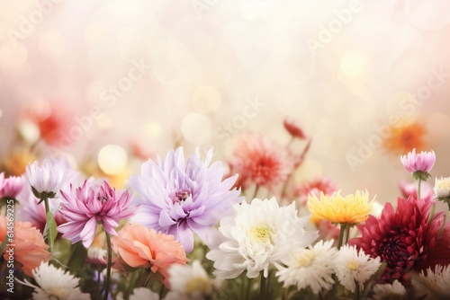 background blossom pastel watercolor pattern valentine flower color peonies spring design. Generative AI.