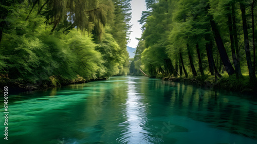 a river with trees around it