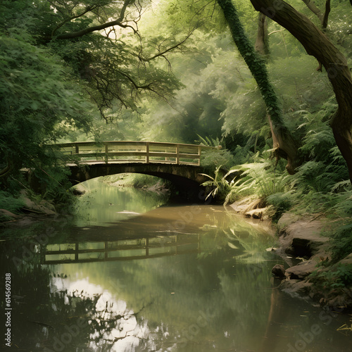 a river with trees around it