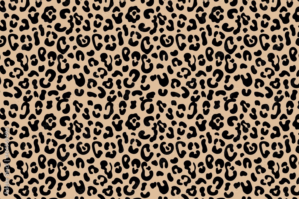 skin pattern, leopard print , Vector seamless pattern. Animal jaguar skin background