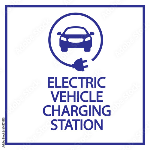  Electric vehicle charging station on white Vector Image