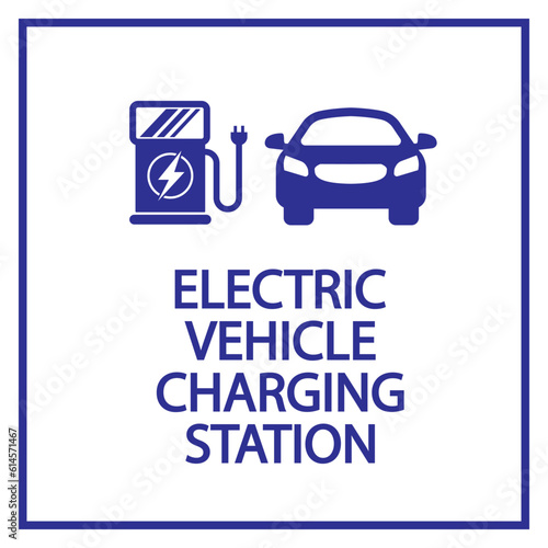  Electric vehicle charging station on white Vector Image