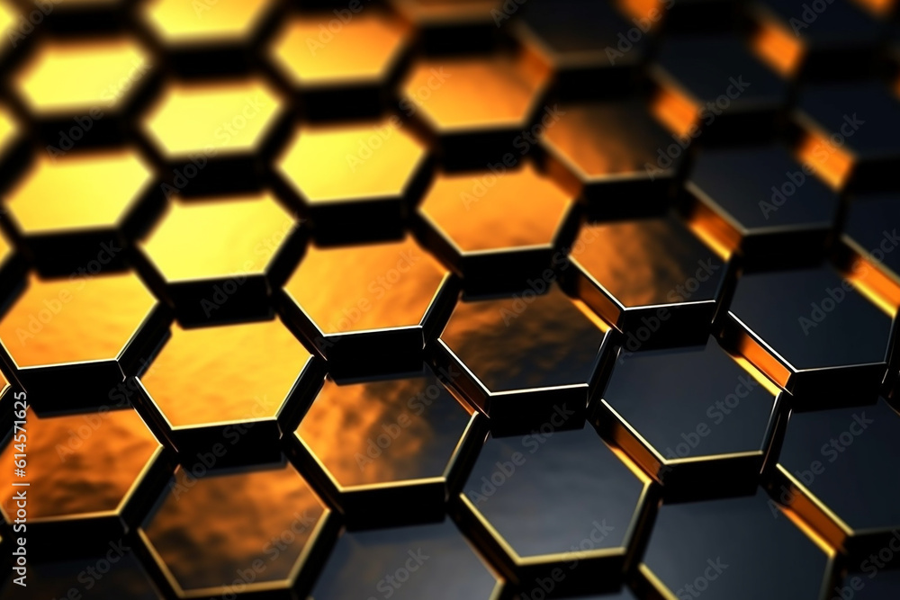 abstract gold background with hexagons abstract gold background with hexagons