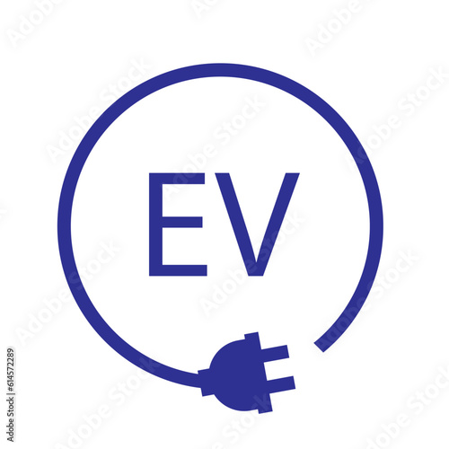  Electric vehicle charging station on white Vector Image