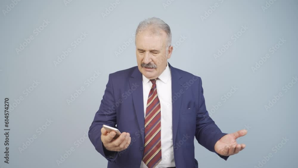 Businessman with time pressure. Businessman with time pressure.