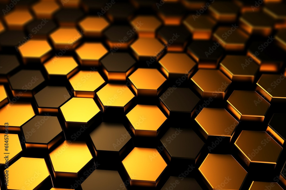 abstract gold background with hexagons abstract gold background with hexagons