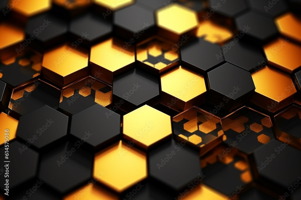 abstract gold background with hexagons abstract gold background with hexagons