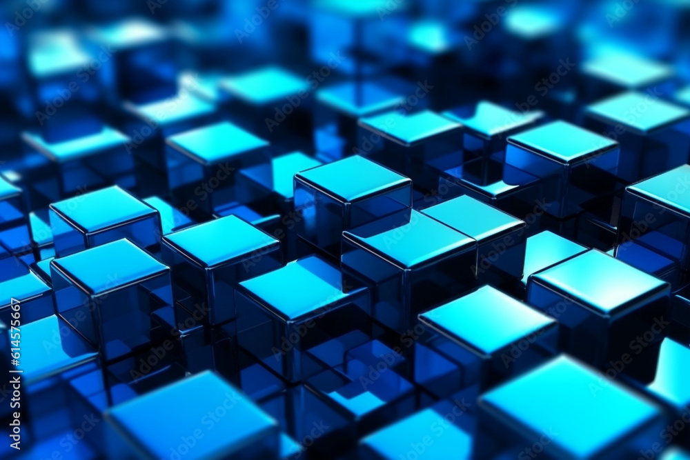 Transparent Cubes Background, Blue Glass Cube Pattern, Geometric 3d Crystals, Abstract Transparent Cubes Background, Blue Glass Cube Pattern, Geometric 3d Crystals, Abstract