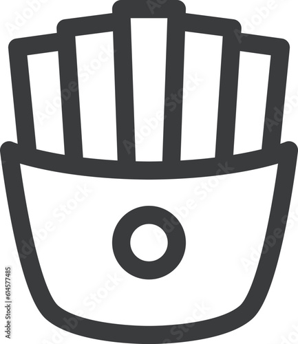 ミニミニ線画飲食物イラスト　ポテト