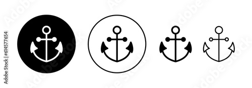 Anchor icon vector for web and mobile app. Anchor sign and symbol. Anchor marine icon.