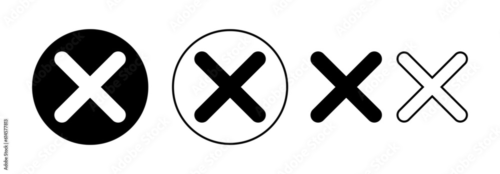 Close icon vector for web and mobile app. Delete sign and symbol. cross sign Close icon vector for web and mobile app. Delete sign and symbol. cross sign