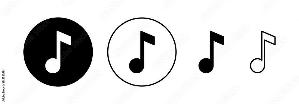 Music icon vector for web and mobile app. note music sign and symbol Music icon vector for web and mobile app. note music sign and symbol